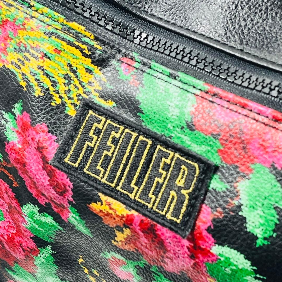 FEILERフェイラー　フラワープリント ボストンバッグ　ショルダー大量バッグ