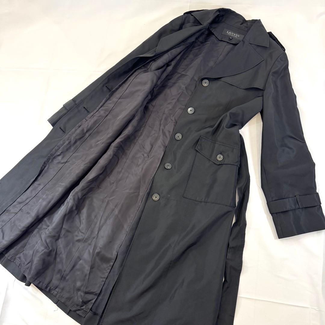 LANVIN COLLECTION トレンチコート 黒 38 M