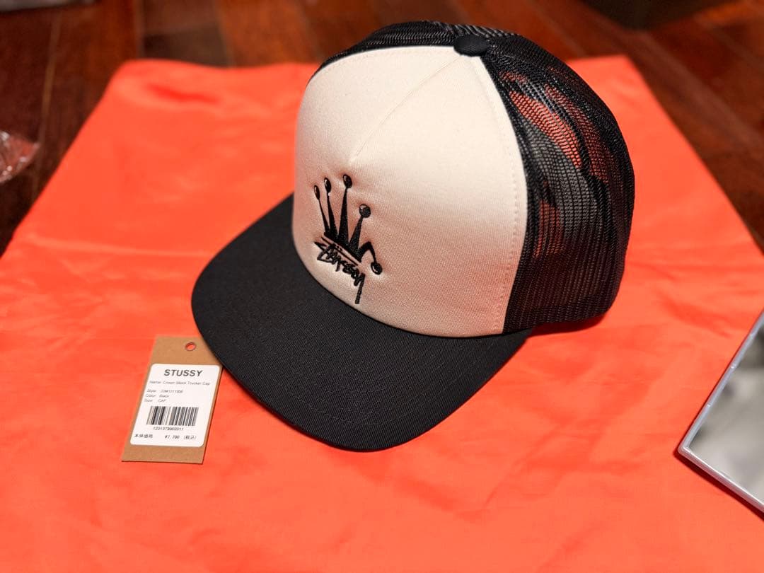 Stussy Crown Stock Trucker Cap キャップ 黒