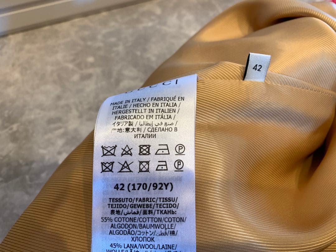 美品GUCCI グッチ赤ミニマムジャケット42