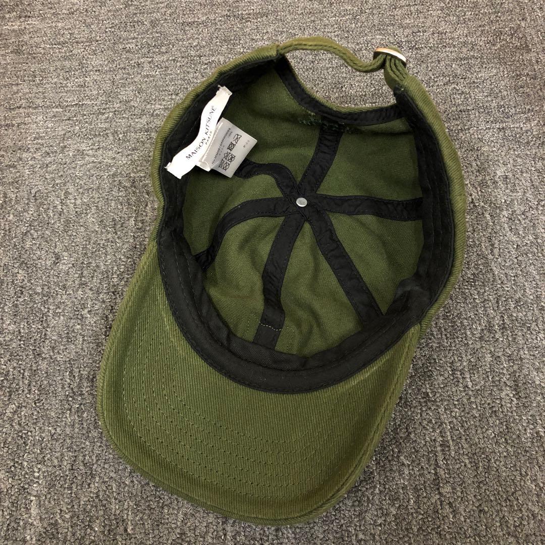 即決 Maison Kitsune メゾンキツネ キャップ 帽子 カーキ