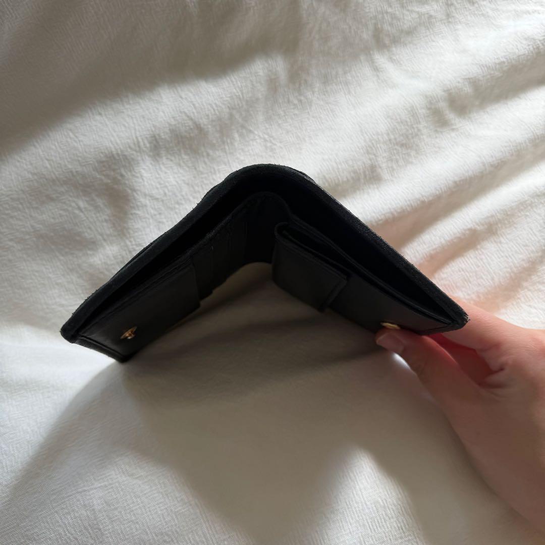 MIU MIU ブラック レザー 二つ折り財布