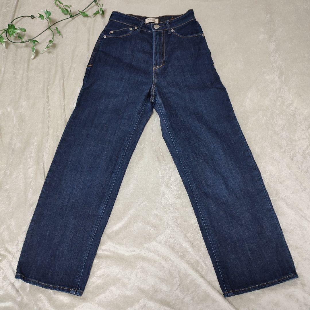美品　YANUK　LEA W24 ボーイズ　ストレート　ストレッチ　デニム