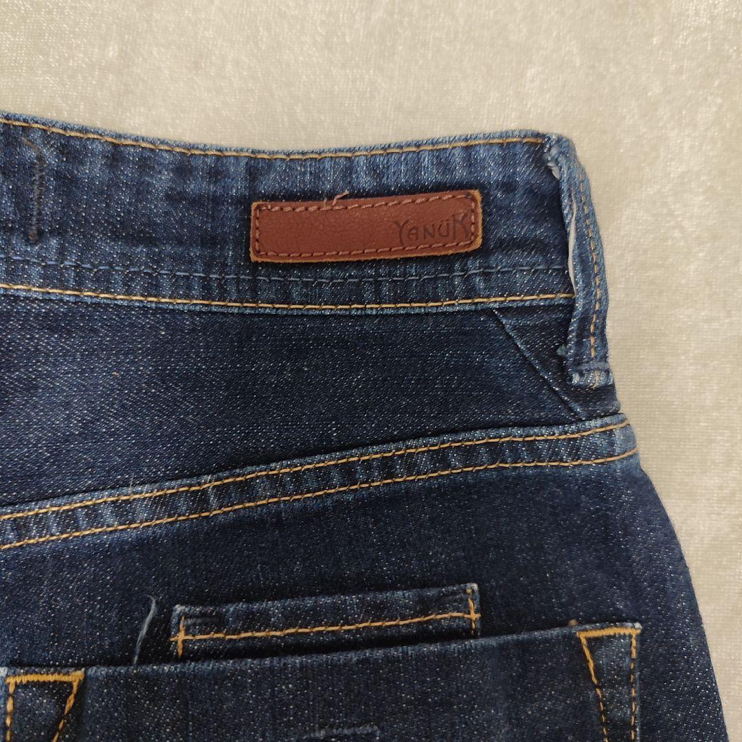 美品　YANUK　LEA W24 ボーイズ　ストレート　ストレッチ　デニム