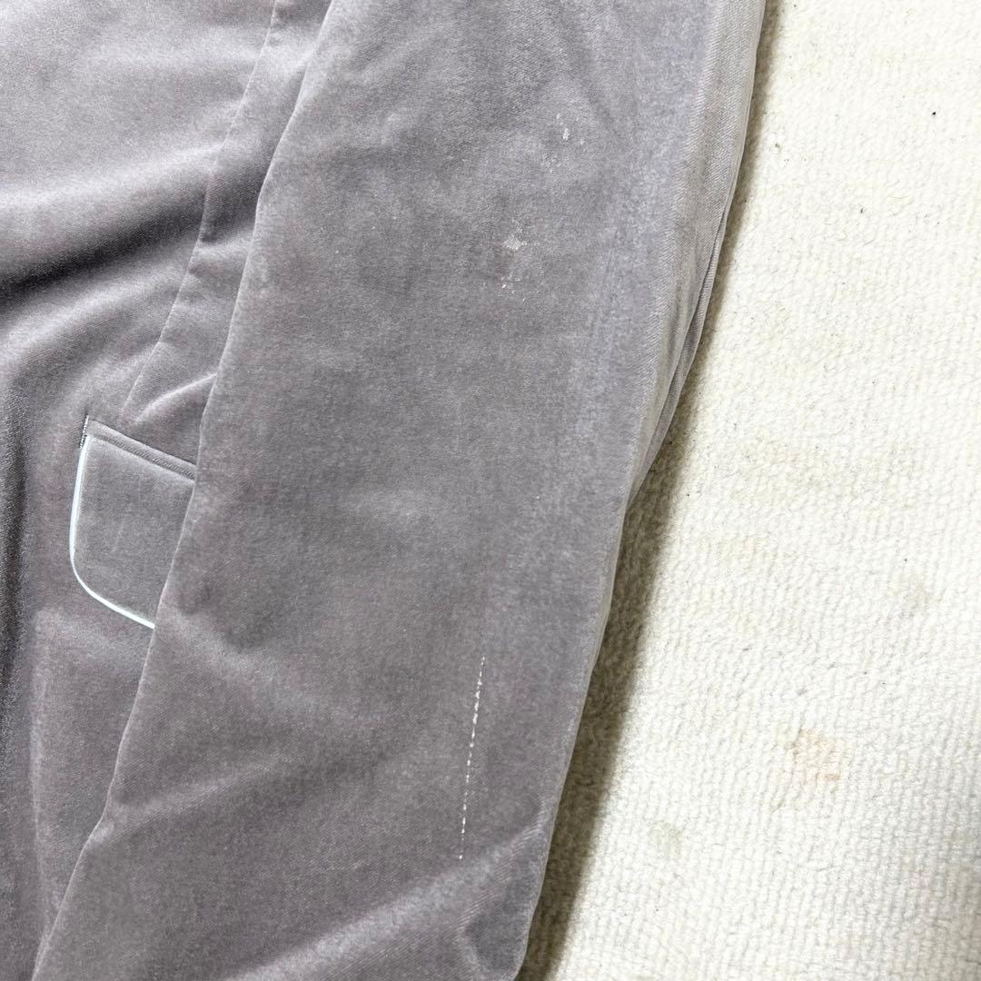 新品タグ付き　PaulSmith ベロアテーラードジャケット　グレー　パイピング