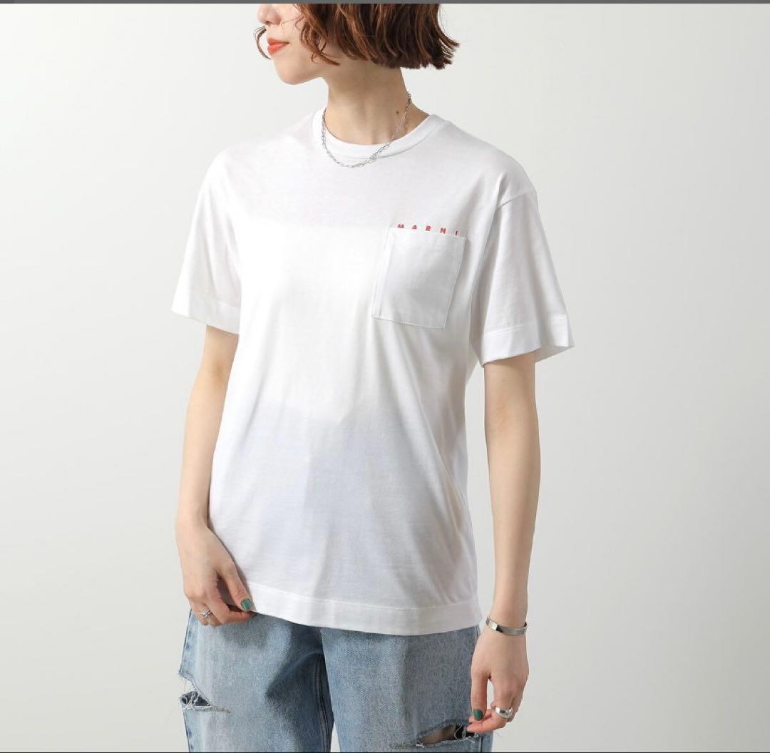 マルニ　キッズ　Tシャツ　カットソー　ホワイト