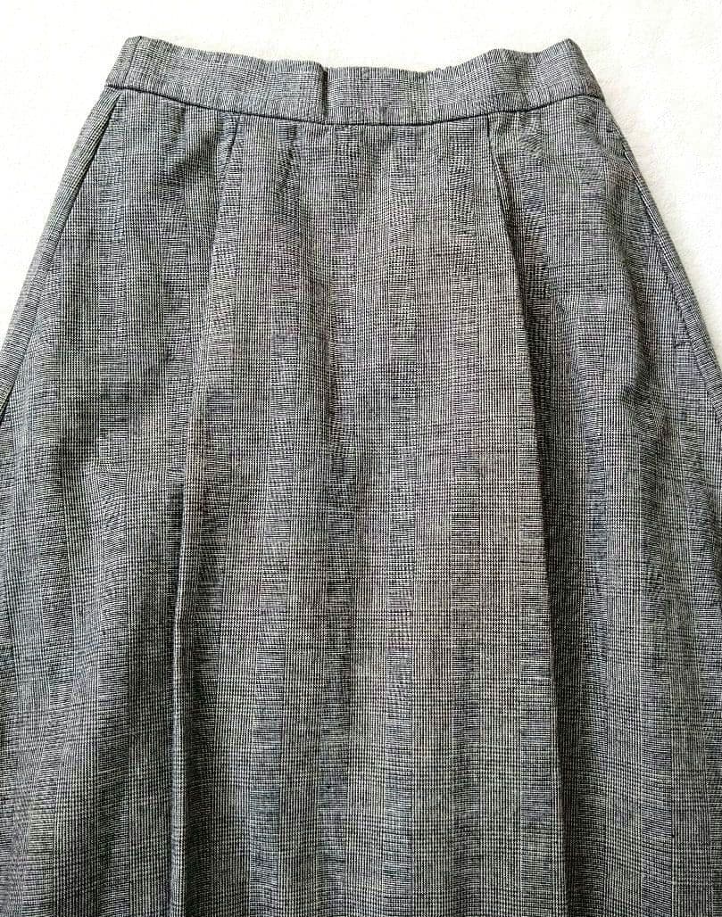 【美品】☆かぐれ☆ウールコットンチェックスカート　ロングスカート