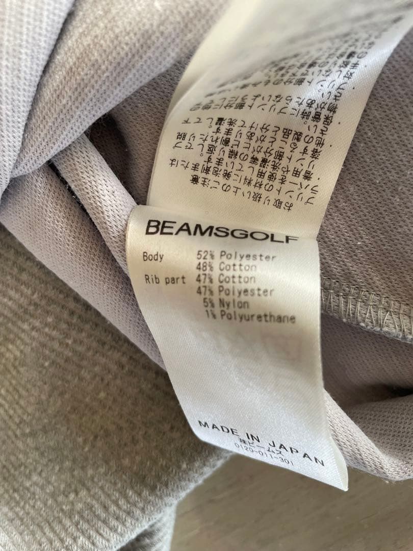 ビームスゴルフ BEAMSGOLF モックネックシャツ メンズ　Lサイズ　グレー