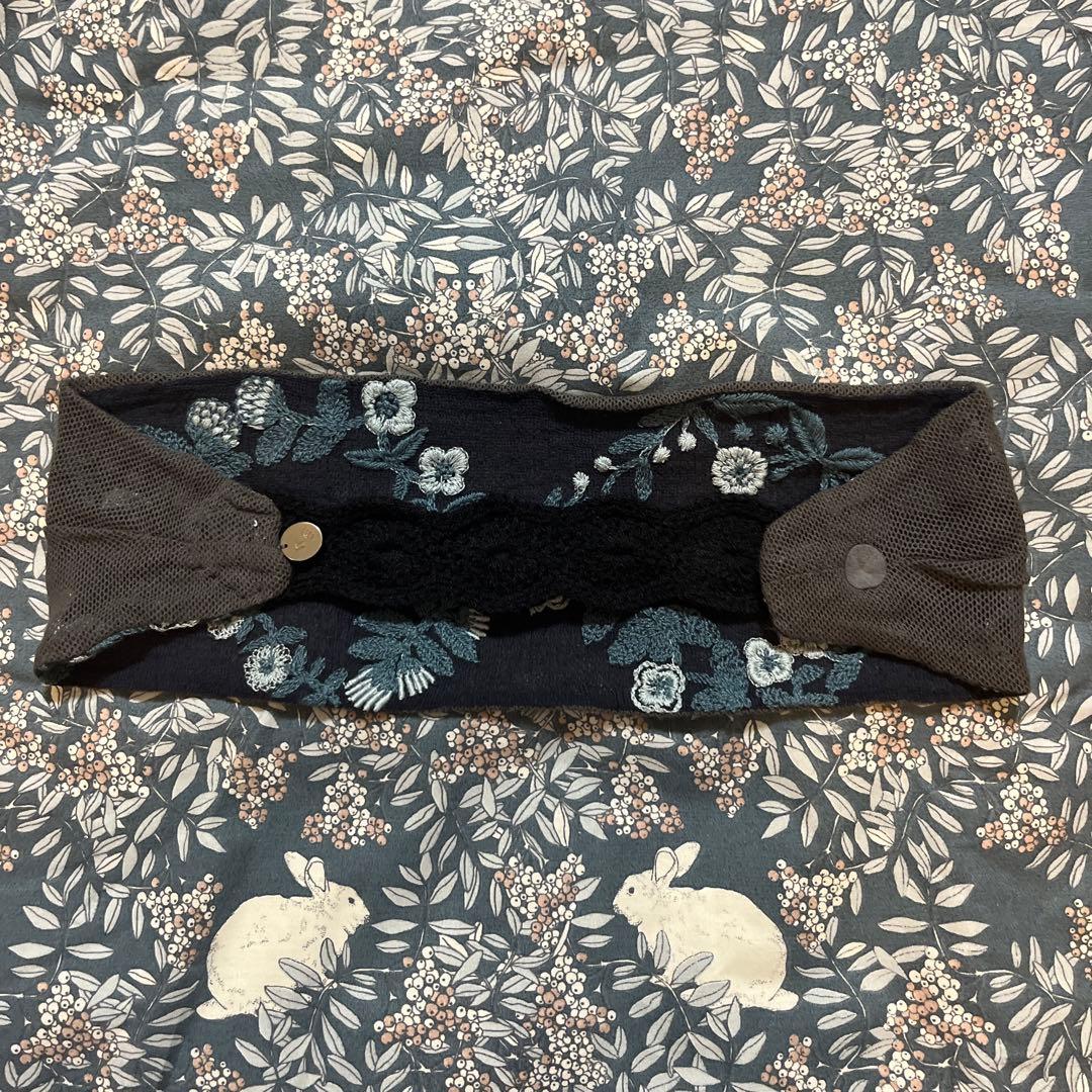 ミナペルホネン　flowercrown ヒトミシノヤマ　ヘッドドレス　ターバン