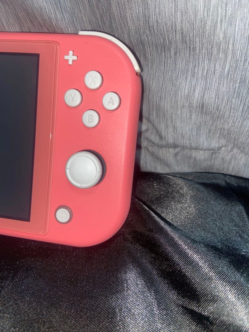 Switch Lite 保護フィルム(強化ガラス)グリップカバー付 ピンク