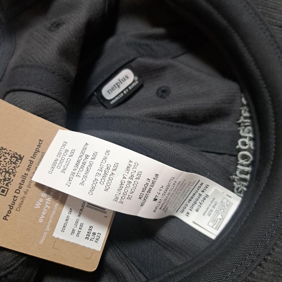 patagonia コーデュロイキャップ ブラック