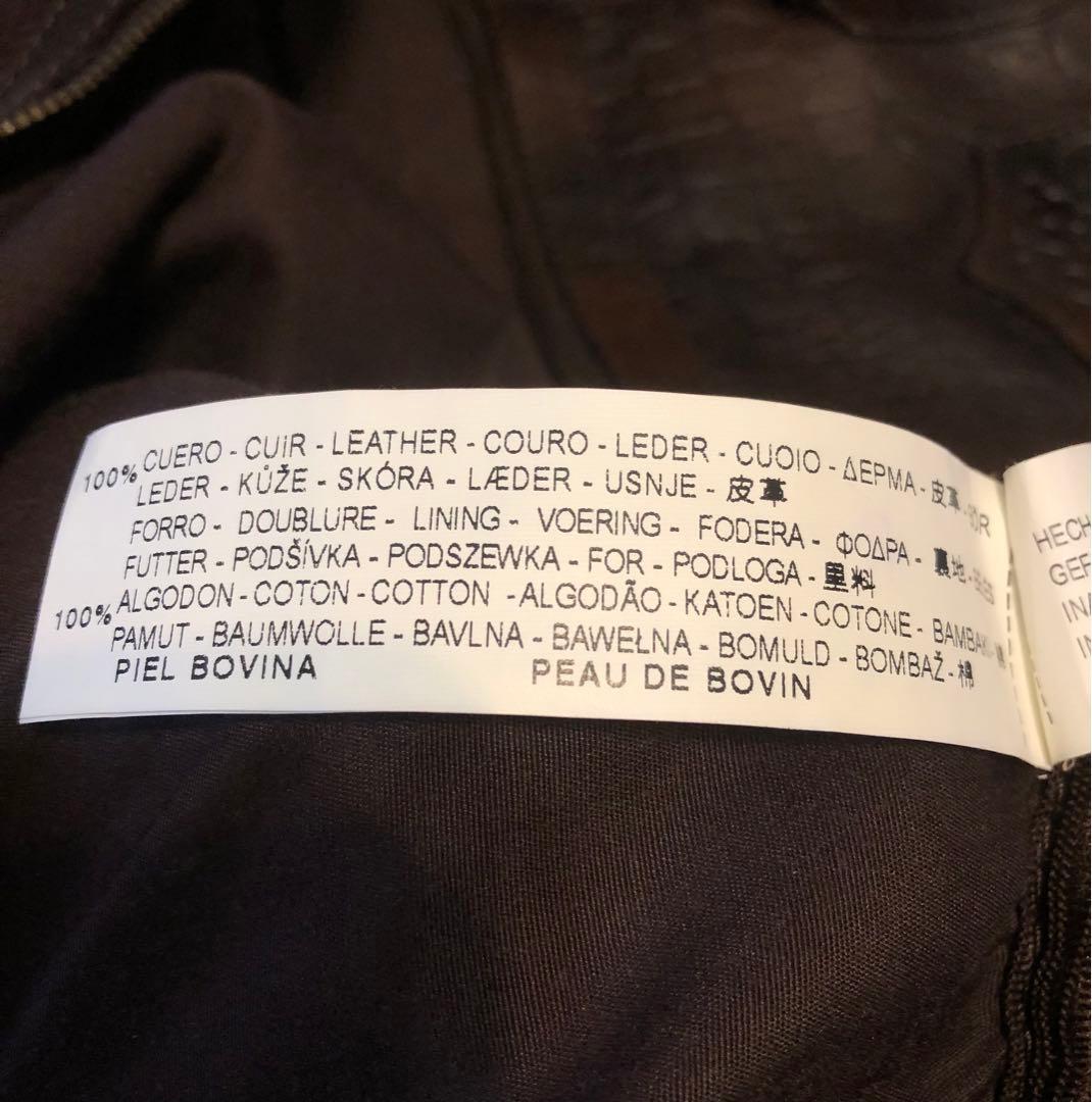 本革 ZARA ボストンバッグ　クロコダイル型押し
