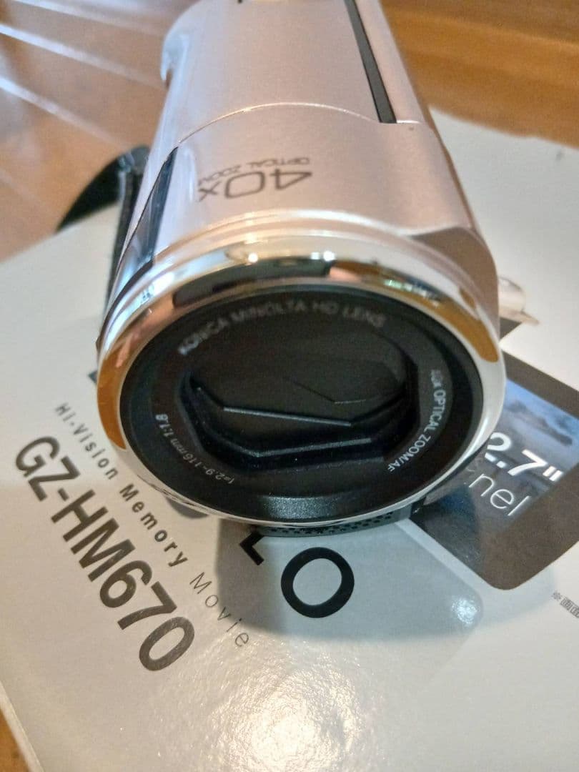 【中古品】ビクター デジタルビデオカメラ GZ-HM670 ピンクゴールド