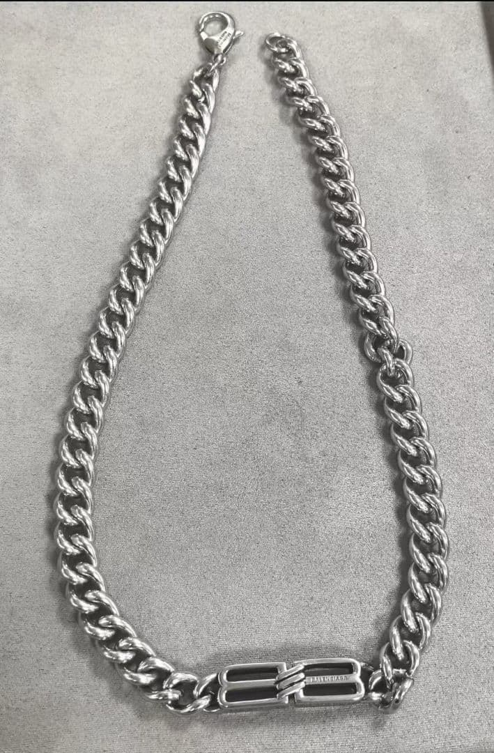 BALENCIAGA 新品同様 シルバーチェーンネックレス