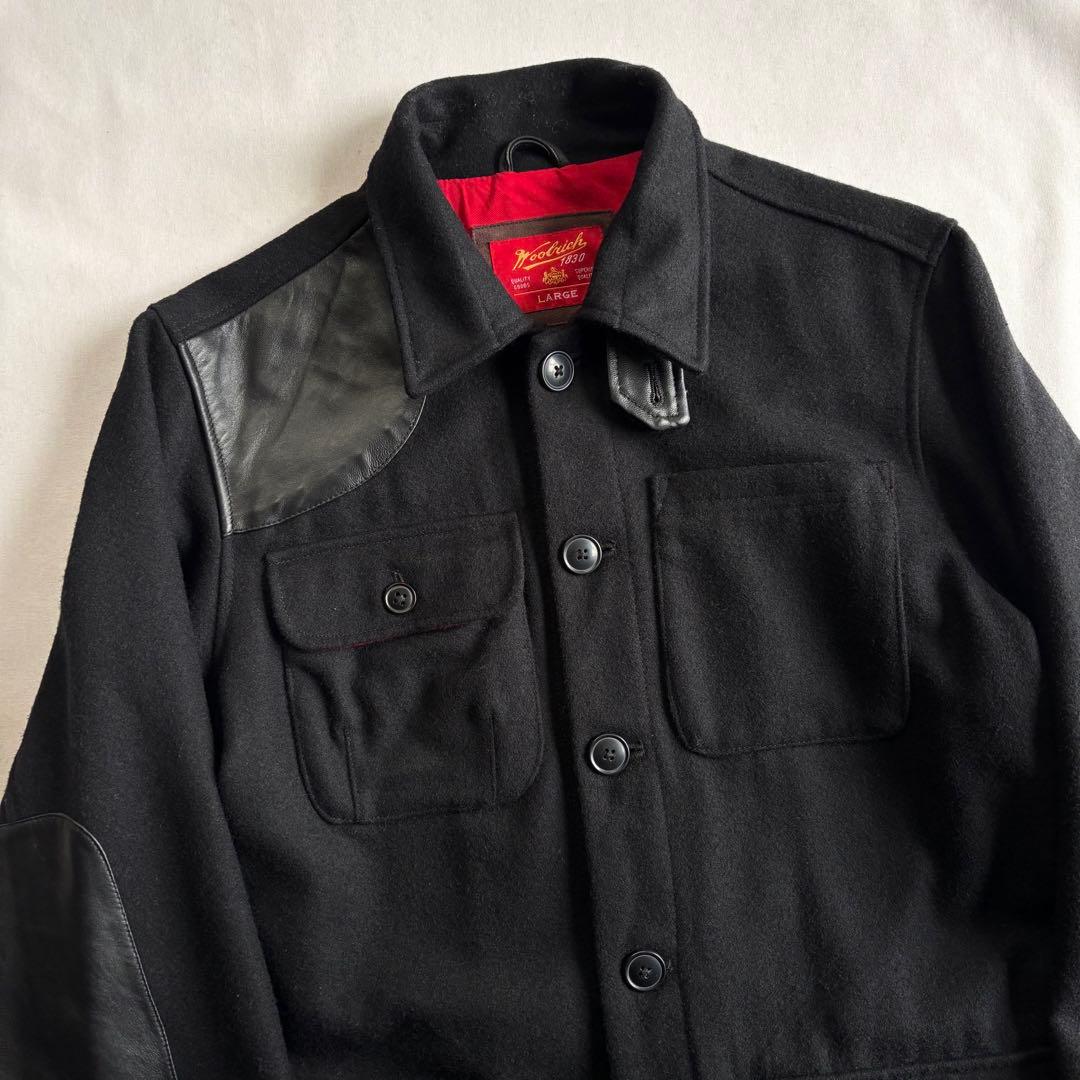 ジャケット・アウター 90s WOOLRICH leather switching wool JKT