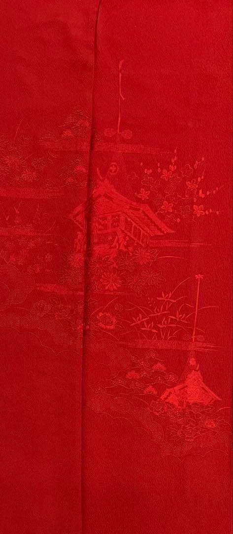 刺繍入り　色無地　振り袖　フルセット　別誂長襦袢　服部袋帯　成人式　鉾　800
