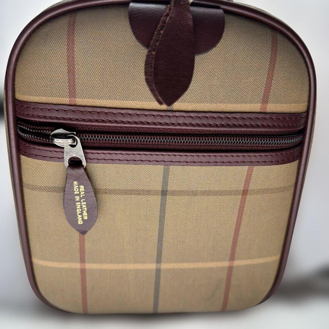 【Burberrys】キャンバス×レザー メガチェック ハンドボストンバッグ