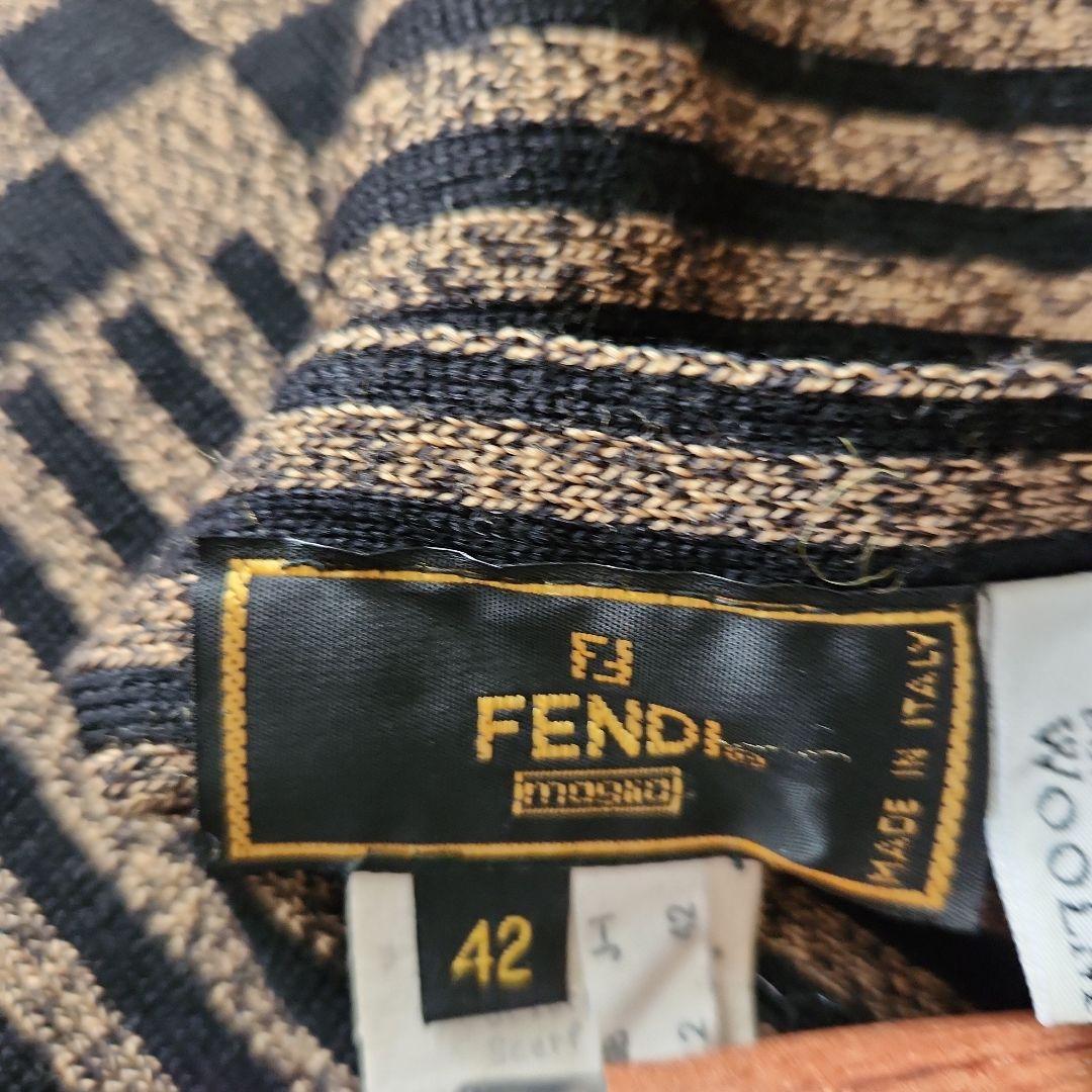 FENDI　maglia 　ズッカ柄 ウール100%マフラー