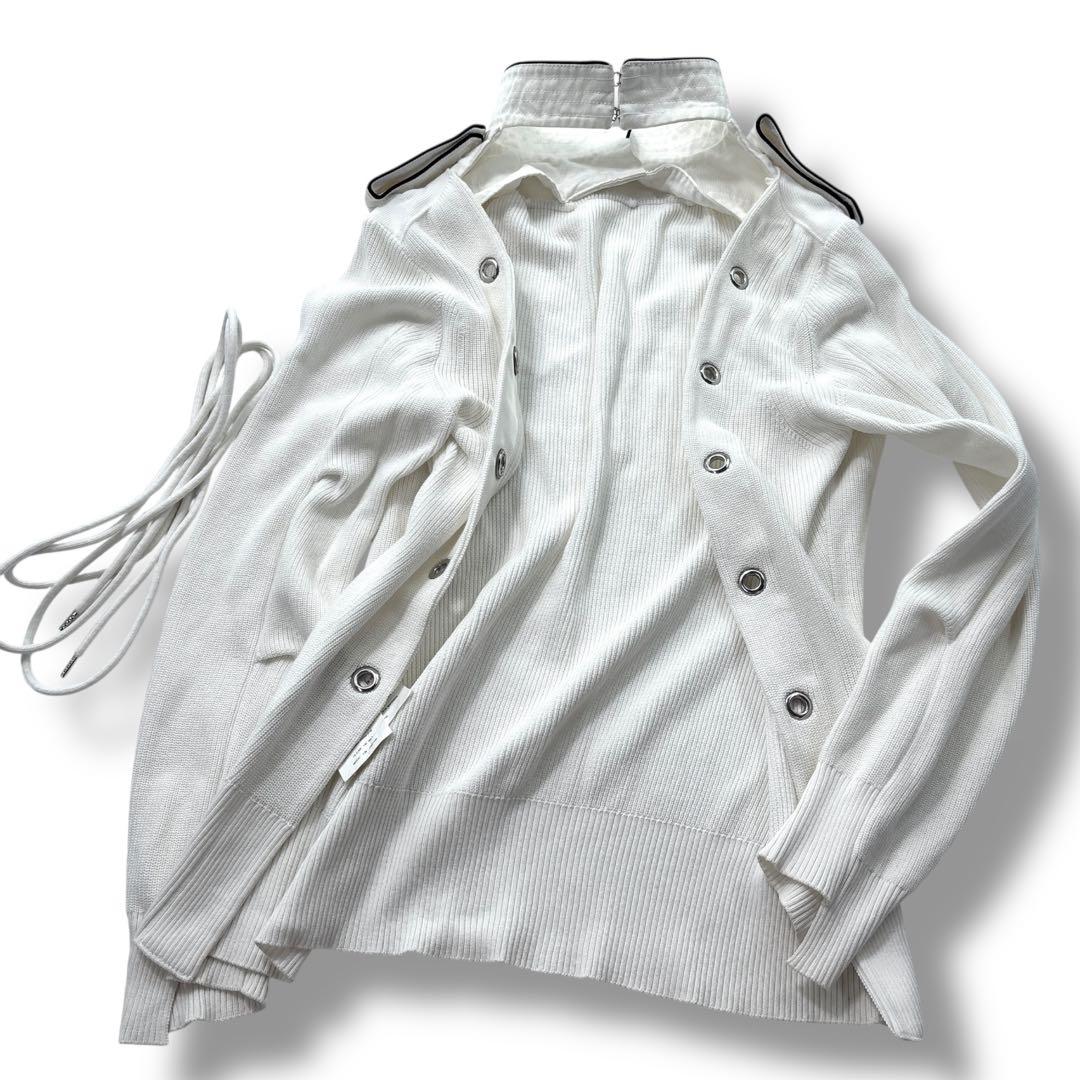 極美品】SACAI サカイ つけ襟 変形　カーディガン　ナポレオン　セーター
