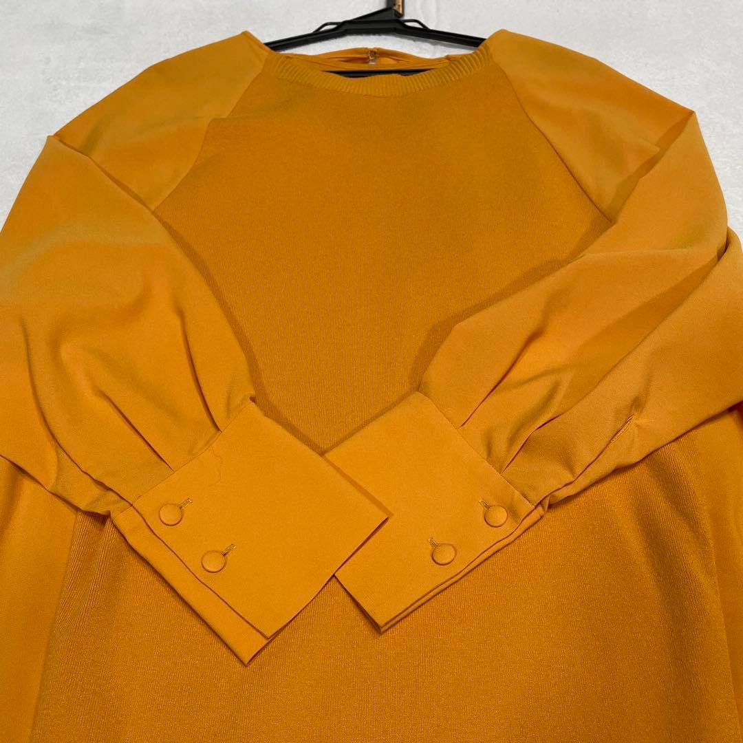 美品 アドーア ADORE クリアヴィスコース 切替ニット ワンピース 38 M