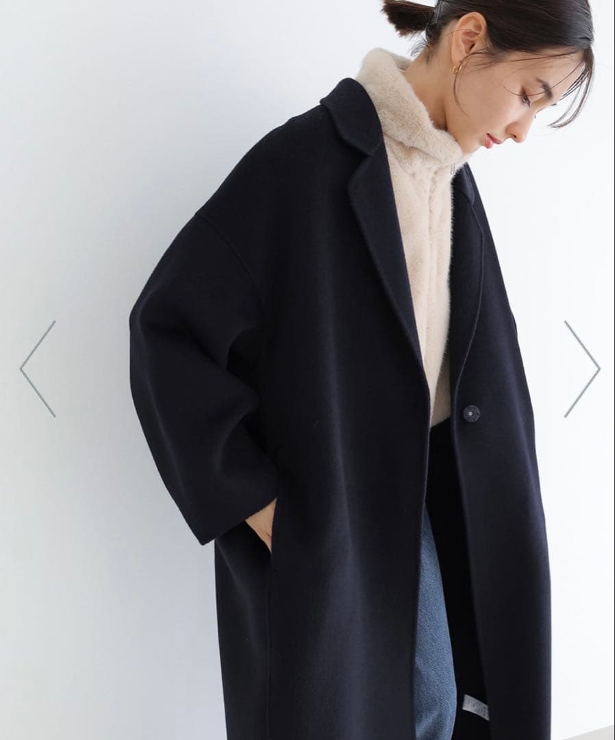 新品　evernavy リバーロングコクーンコート MTサイズ