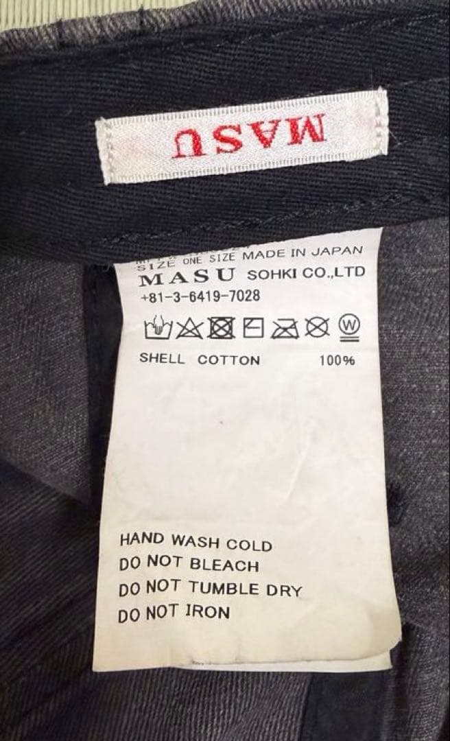 帽子 24AW MASU ORIGINAL MASU CAP FADED BLACK
