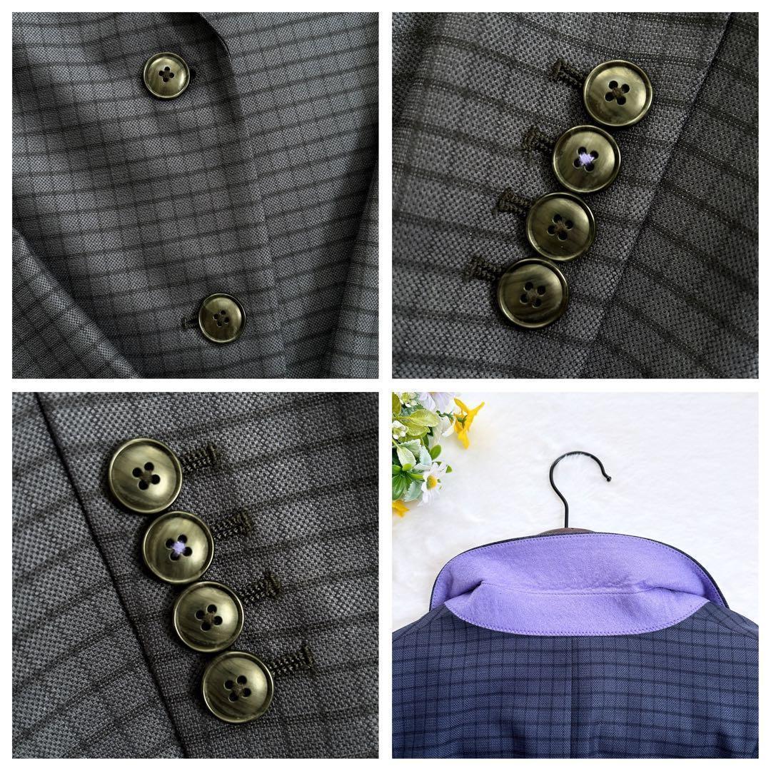 美品 PS Paul Smith チェック柄 テーラードジャケット 派手裏地 M