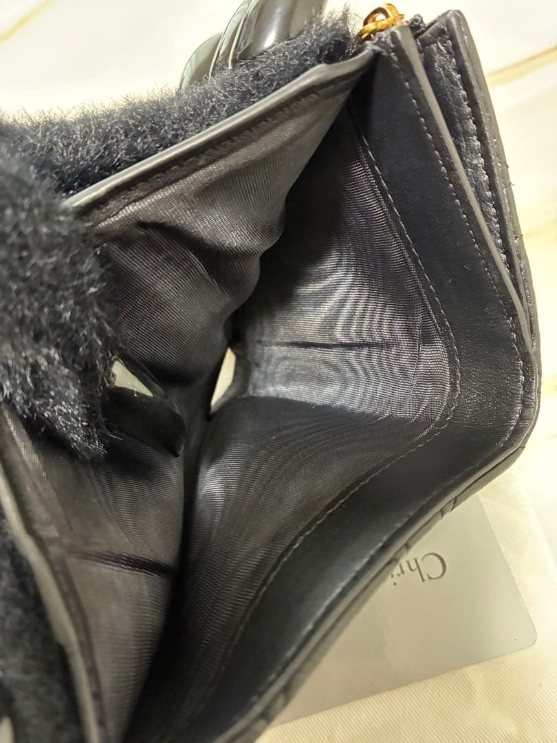 Dior Hibiscus ウォレット カロ ブラック 三つ折り財布