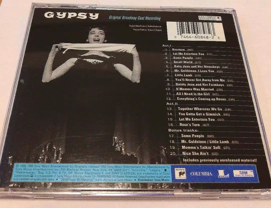動作確認済『GYPSY』ジプシーエセルマーマン オリジナルブロードウェイキャスト