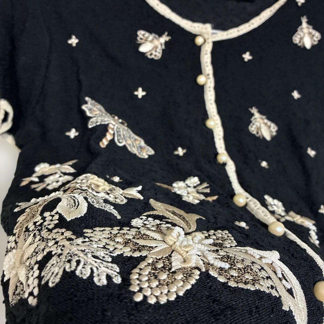 Christian Dior 黒 半袖カーディガン