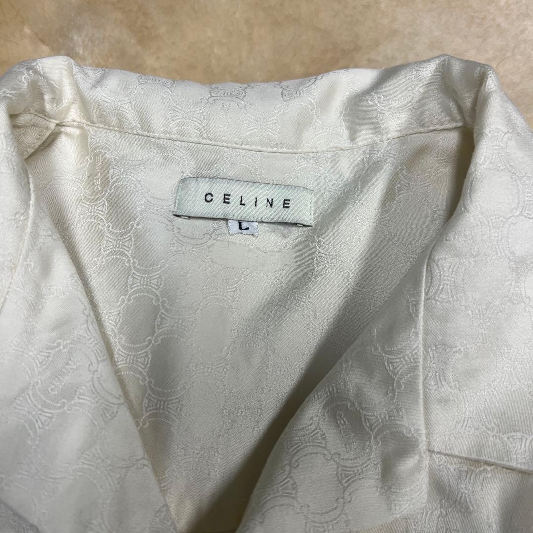 【新品】CELINE 上下L 西川 マカダム柄 トリオンフ シルク調ルームウェア