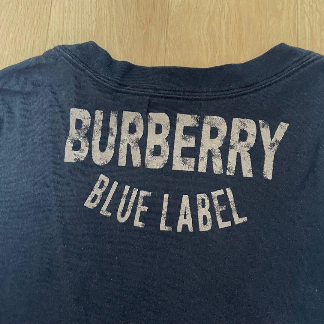 BURBERRY カーディガン ネイビー ホースマーク バックロゴ ポケット 綿