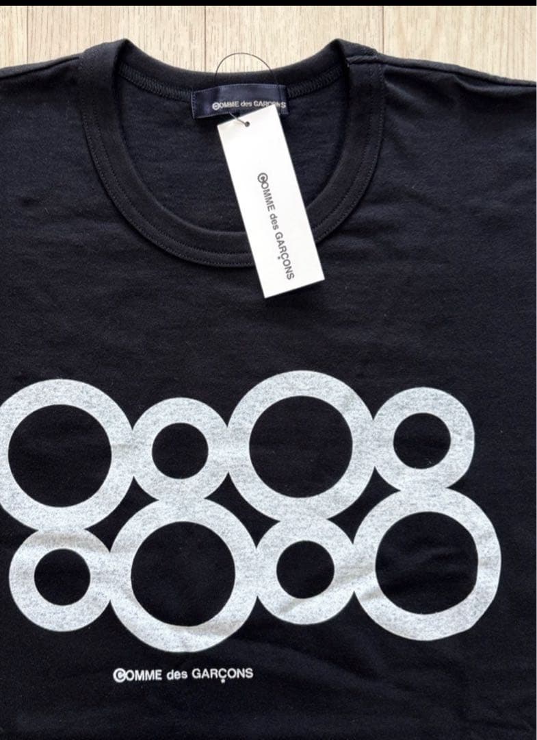 青山本店限定 コムデギャルソンロゴデザインTシャツ 黒 XL新品未使用