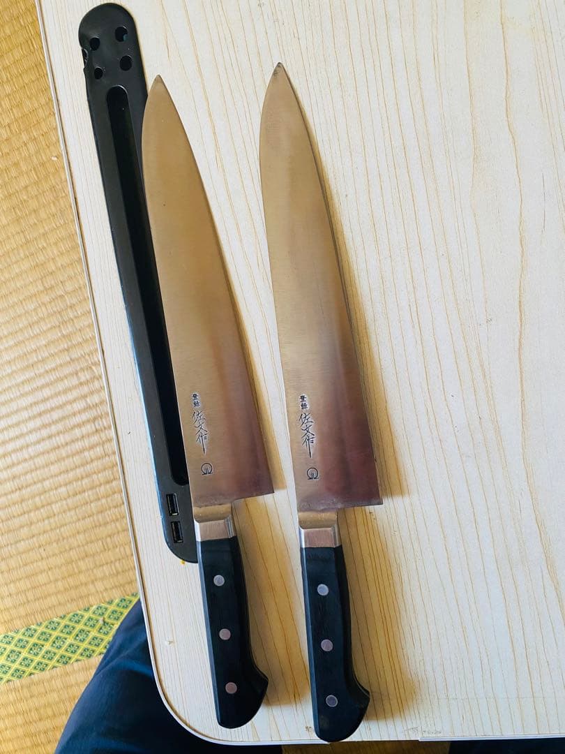 佐文牛刀包丁セット2本　長さ41cm