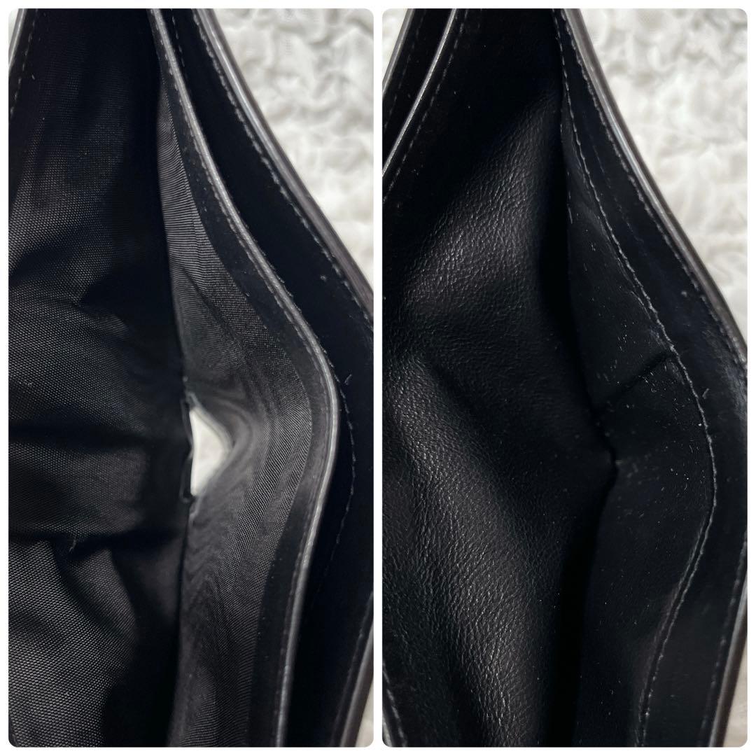 希少✨美品✨サンローラン　二つ折り財布　コンパクト　札入れ　ブラック　黒　ロゴ
