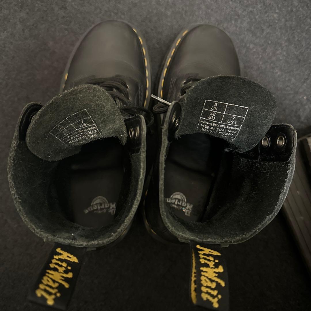 海*維様 Dr. Martens ブラックプラットフォームブーツ UK5