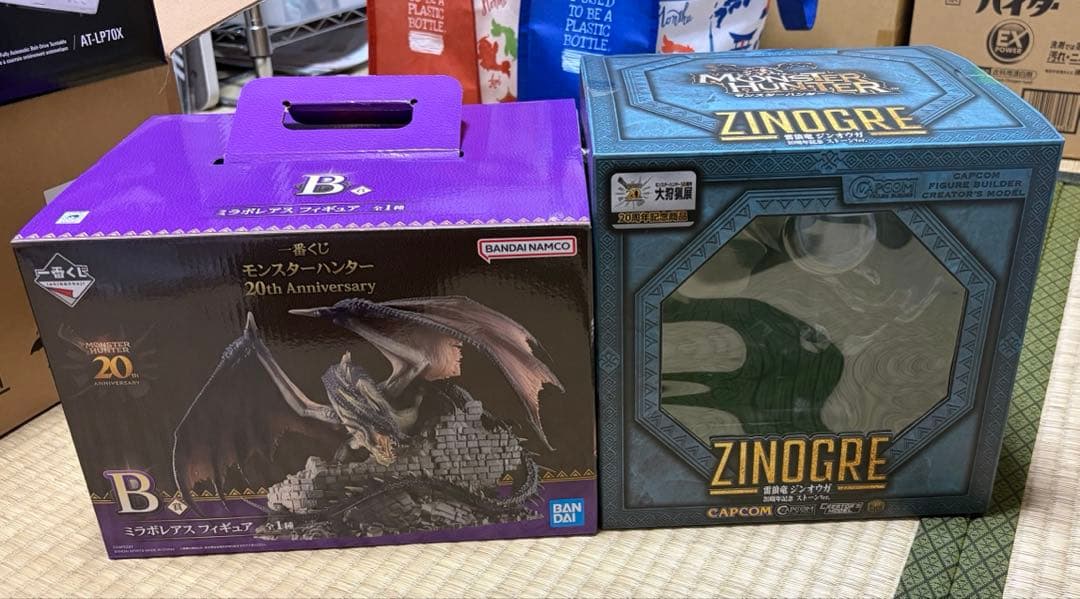 最終値下げ！！大狩猟展 ジンオウガ 20周年記念 ストーン＋ミラボレアス一番くじ