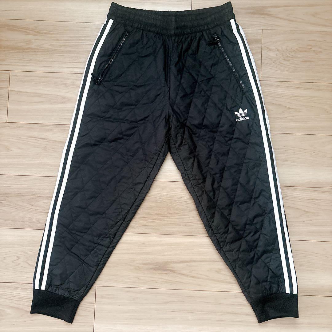 最終値下げ！【美品】アディダス キルティング セットアップ ハーフジップ 黒