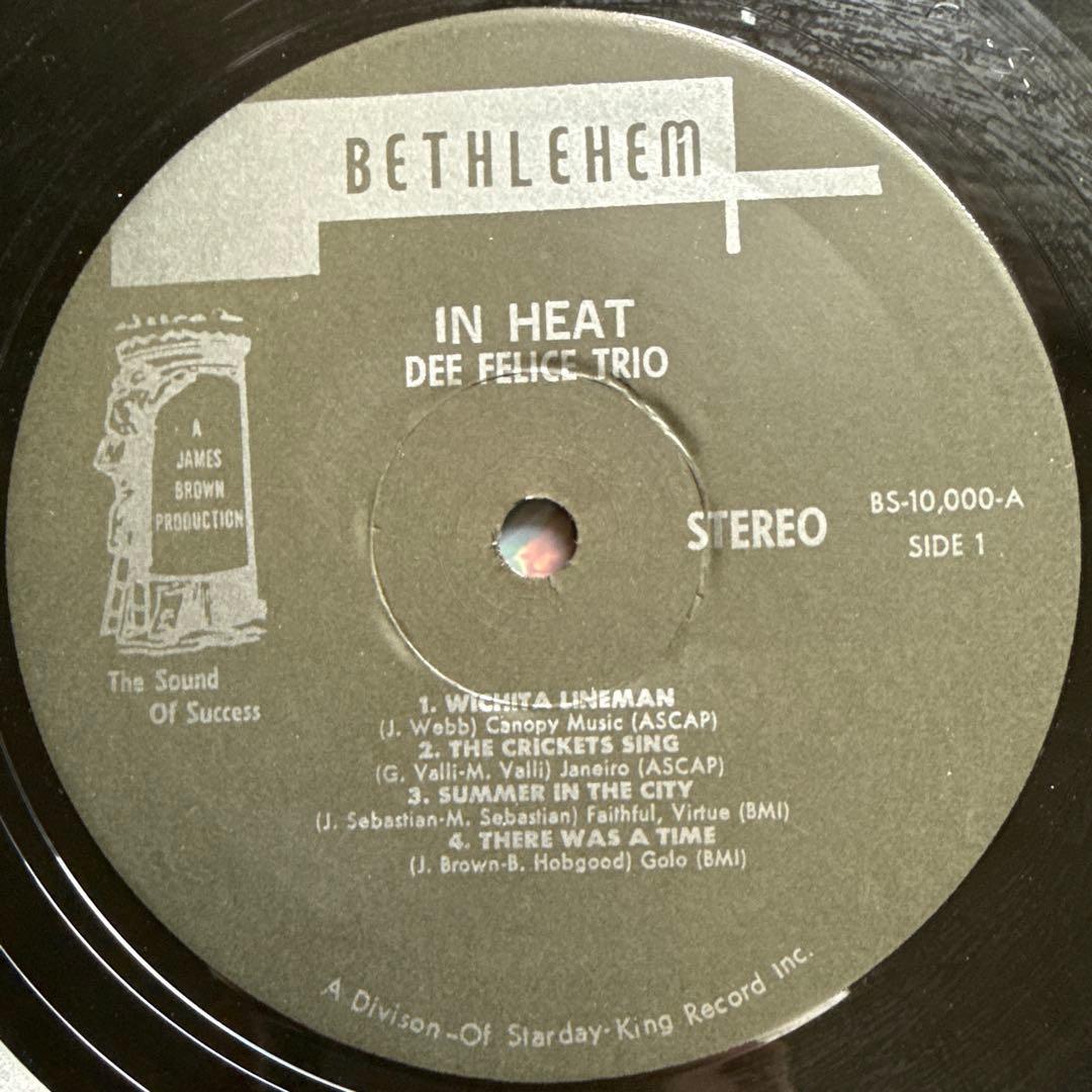 Dee Felice Trio/IN HEAT/Bethlehem/オリジナル