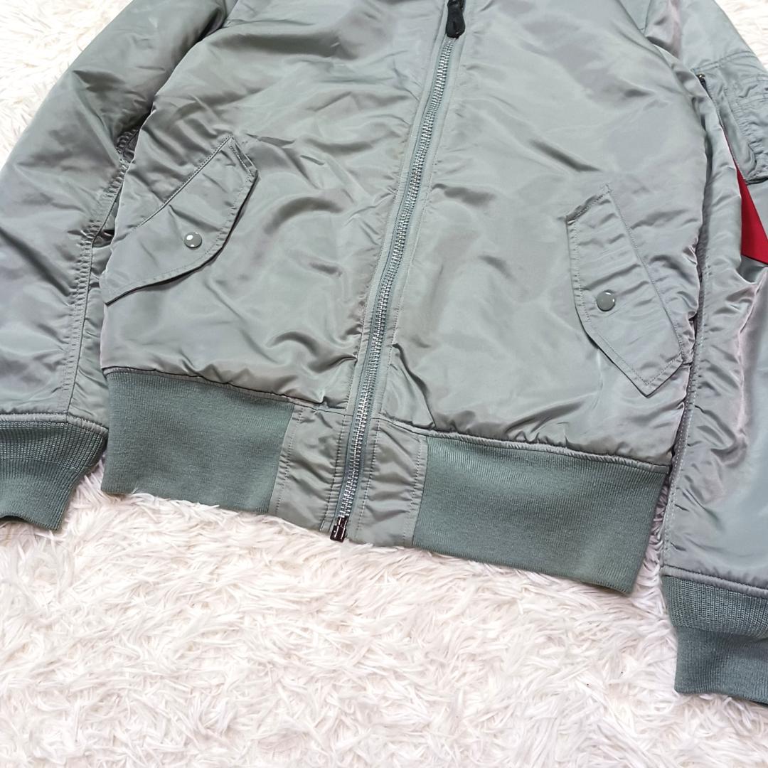 人気✨　アルファインダストリーズ　フライトジャケット　ma-1　リバーシブル　L