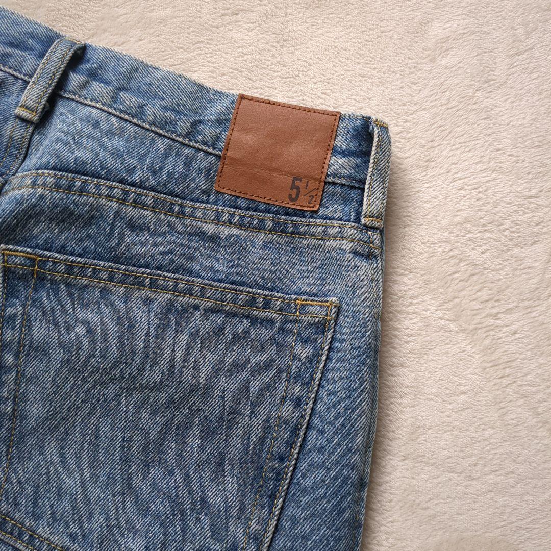 スピックアンドスパン 51/2 ハイウエスト カーブデニムパンツ27