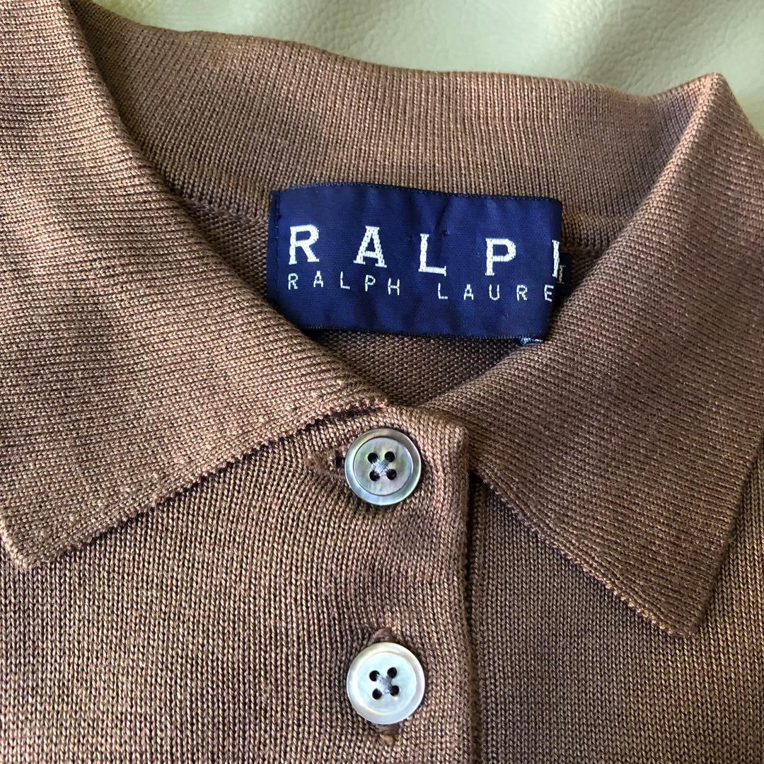美品【ラルフローレン Ralph Lauren】 半袖ポロシャツ　シルク100%