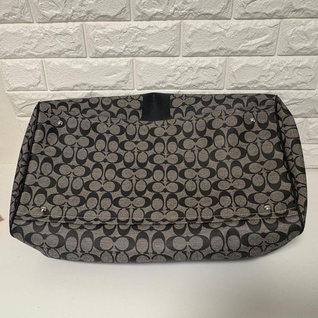 極美品 COACH コーチ 2way ボストンバッグ シグネチャー PVC