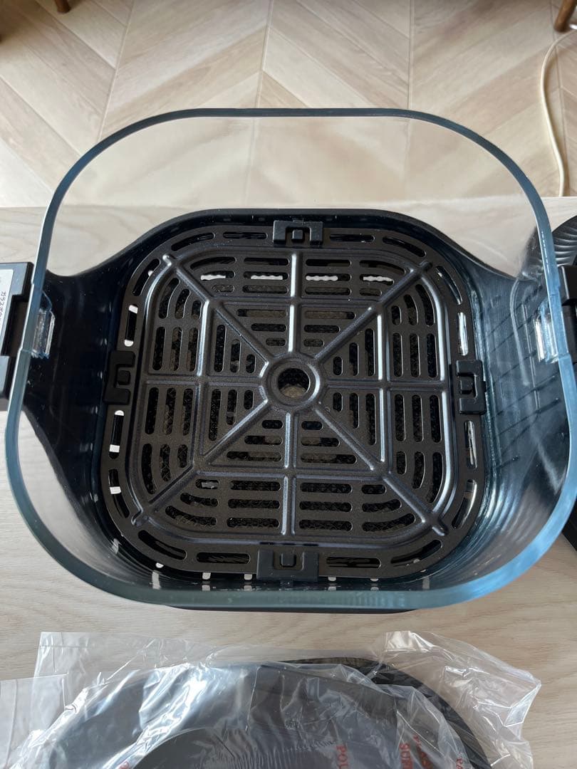 値下げ　エアフライヤー EPEIOS ガラス容器　4L+1.5L
