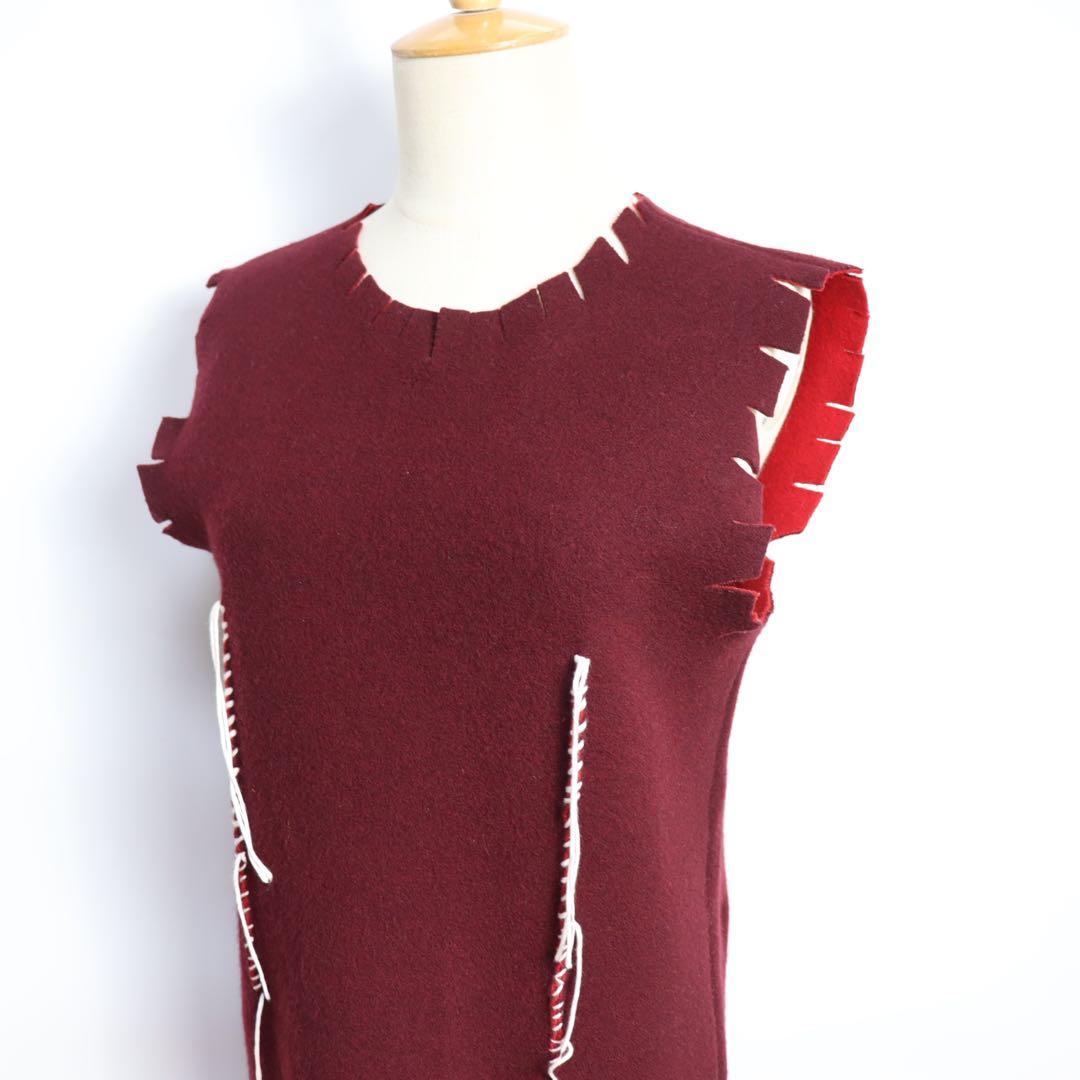 マルタンマルジェラ　MARGIELA ウール　デザイン　ワンピース　ドレスニット