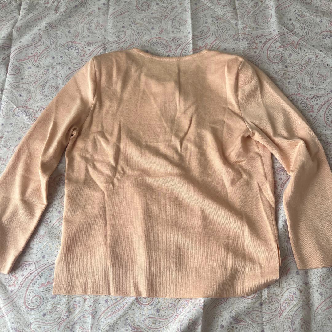 【美品】FOXEY フォクシー　シルク　カシミア　カーディガン 40 ピンク