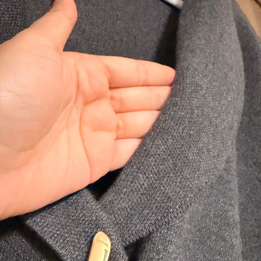【超美品】ZARA ザラ ブローチ付き ニットブレザー XL グレー