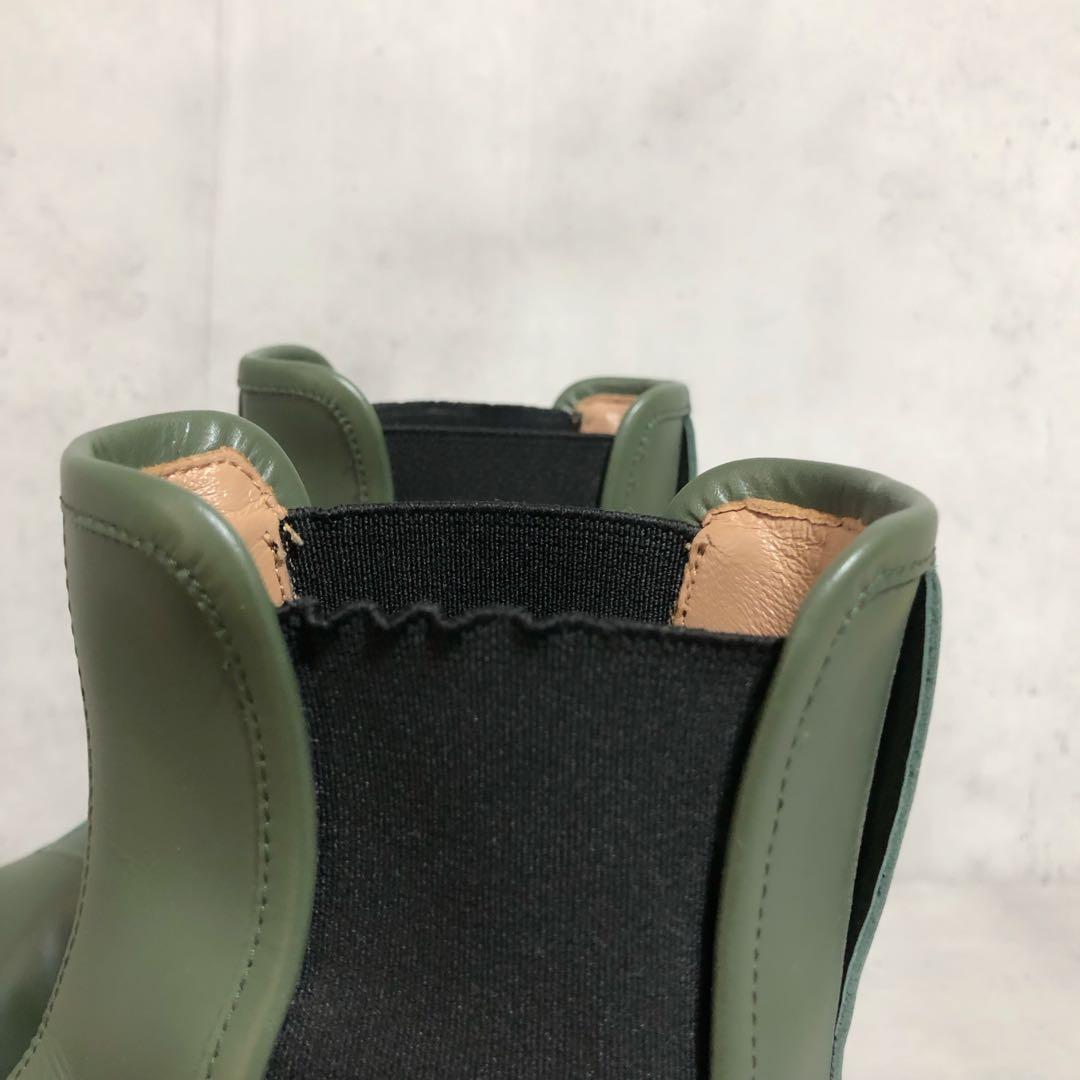 マルニ MARNI PABLO チェルシーブーツ　ナッパレザー　カーキ