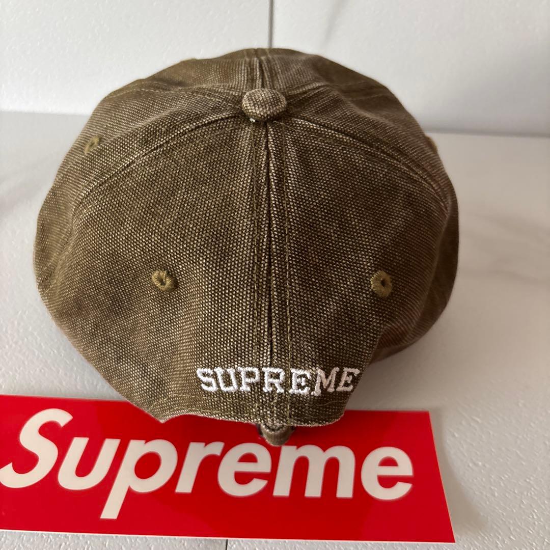 25fw supreme sロゴ キャップ Olive