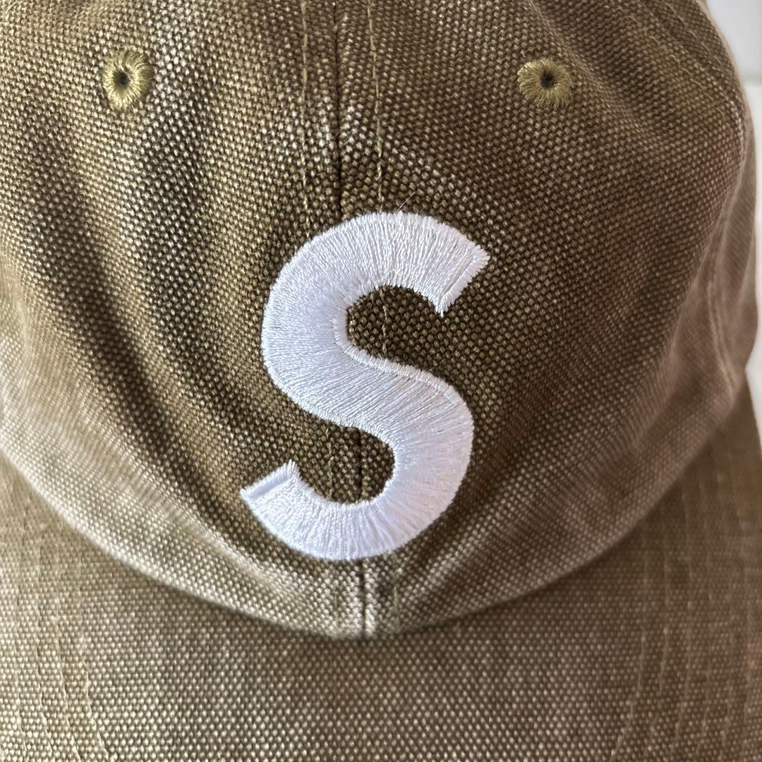 25fw supreme sロゴ キャップ Olive